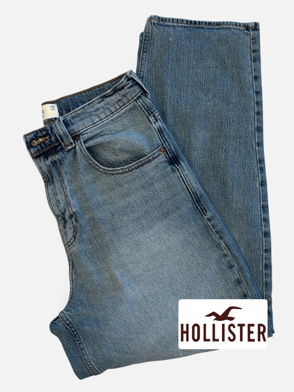 Hollister Skater Baggy - Mid Blue Denim